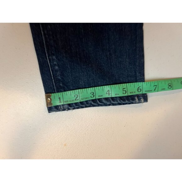 Old Navy Power Straight High Rise Jeans Distressed Secret Slim Pockets Blue W30 - Picture 7 of 9